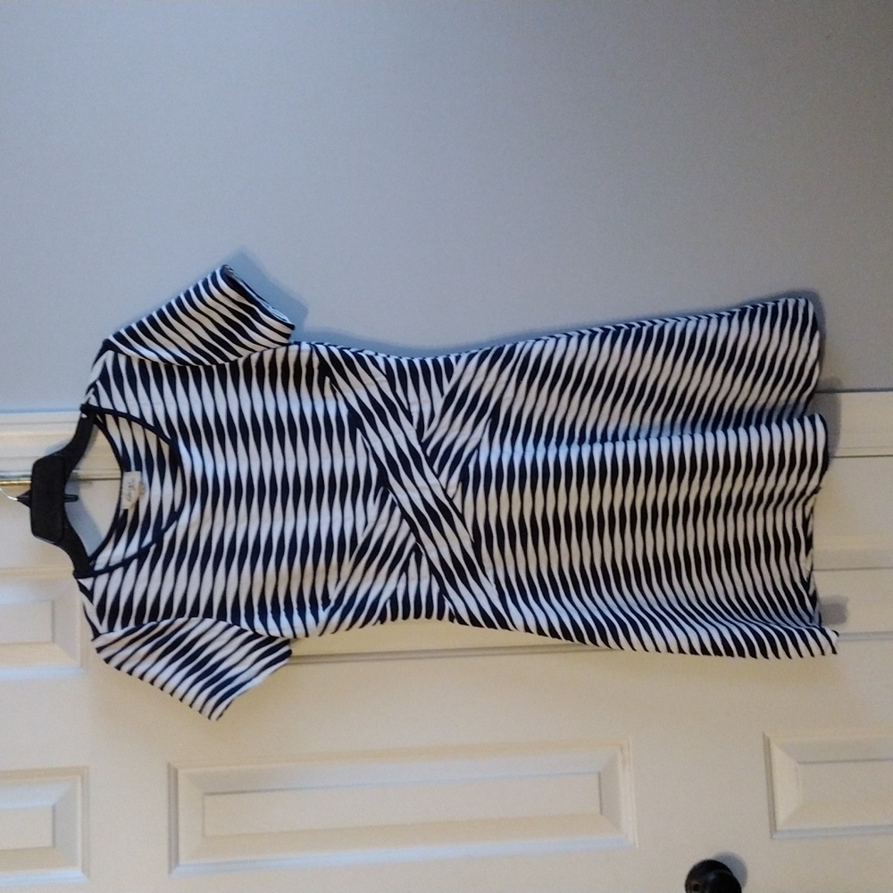 Navy and white dress